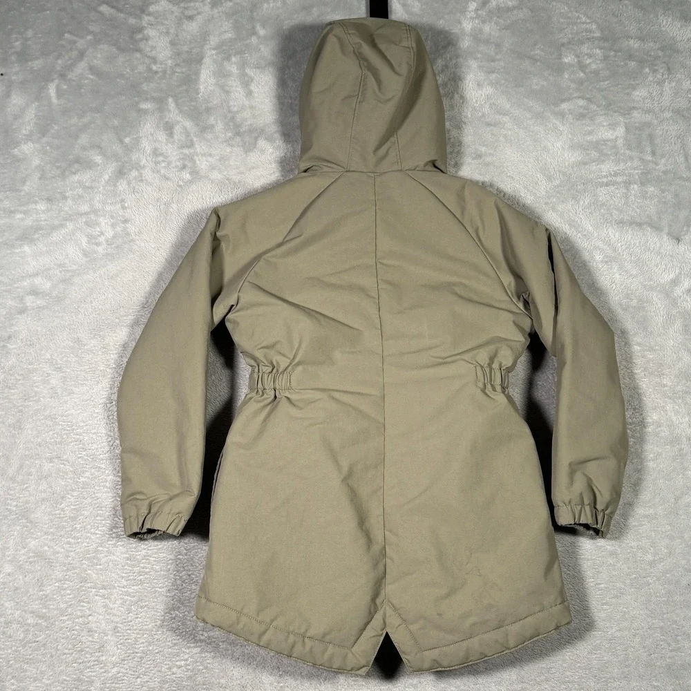 Patagonia Coat Girls S 7-8 Green Insulated Isthmus Parka Hooded Winter*